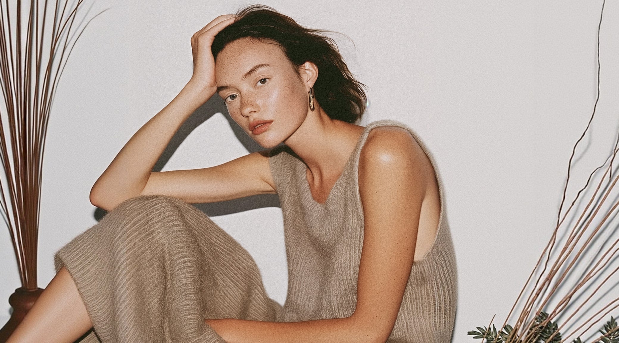 Relaxed Neutral Knitwear for Minimal Calm Aesthetic