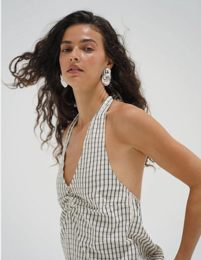 Check Halter Top