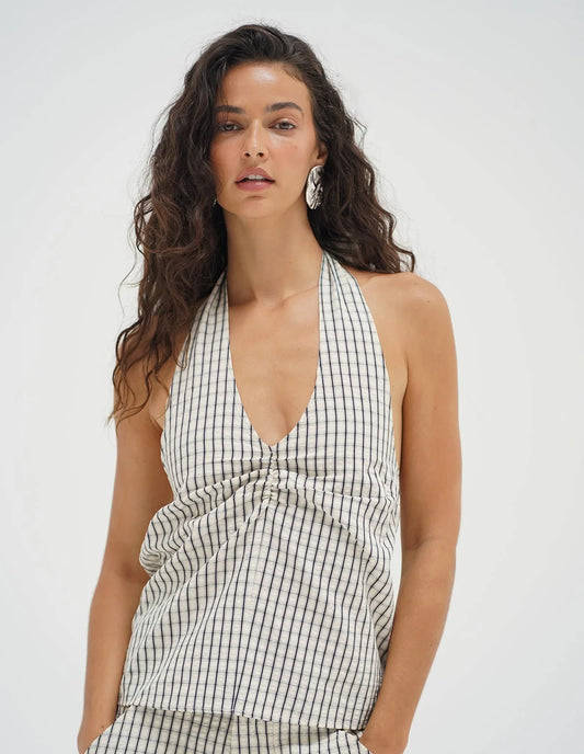 Check Halter Top