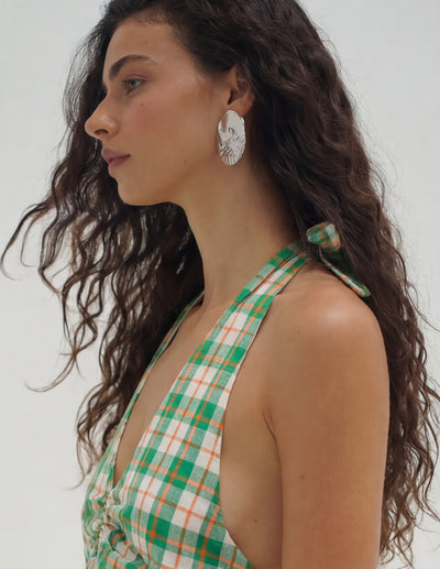 Check Halter Top