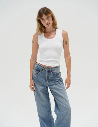 Scoop Ribbed Tank1