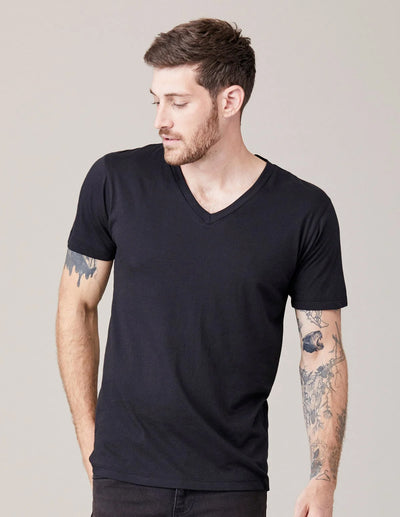 Short Sleeve V Neck